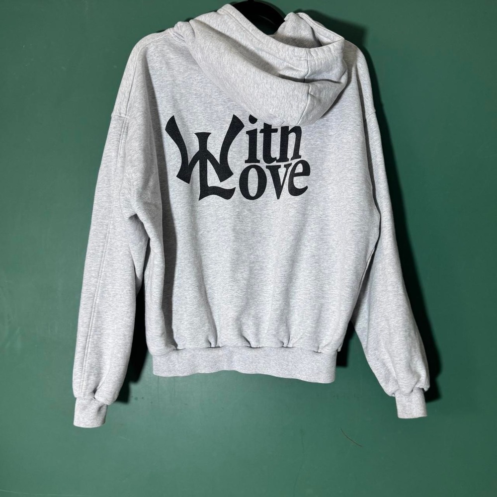 Scuffers With Love Grey Hoodie New York Yankees Style Oversized Sweatshirt M